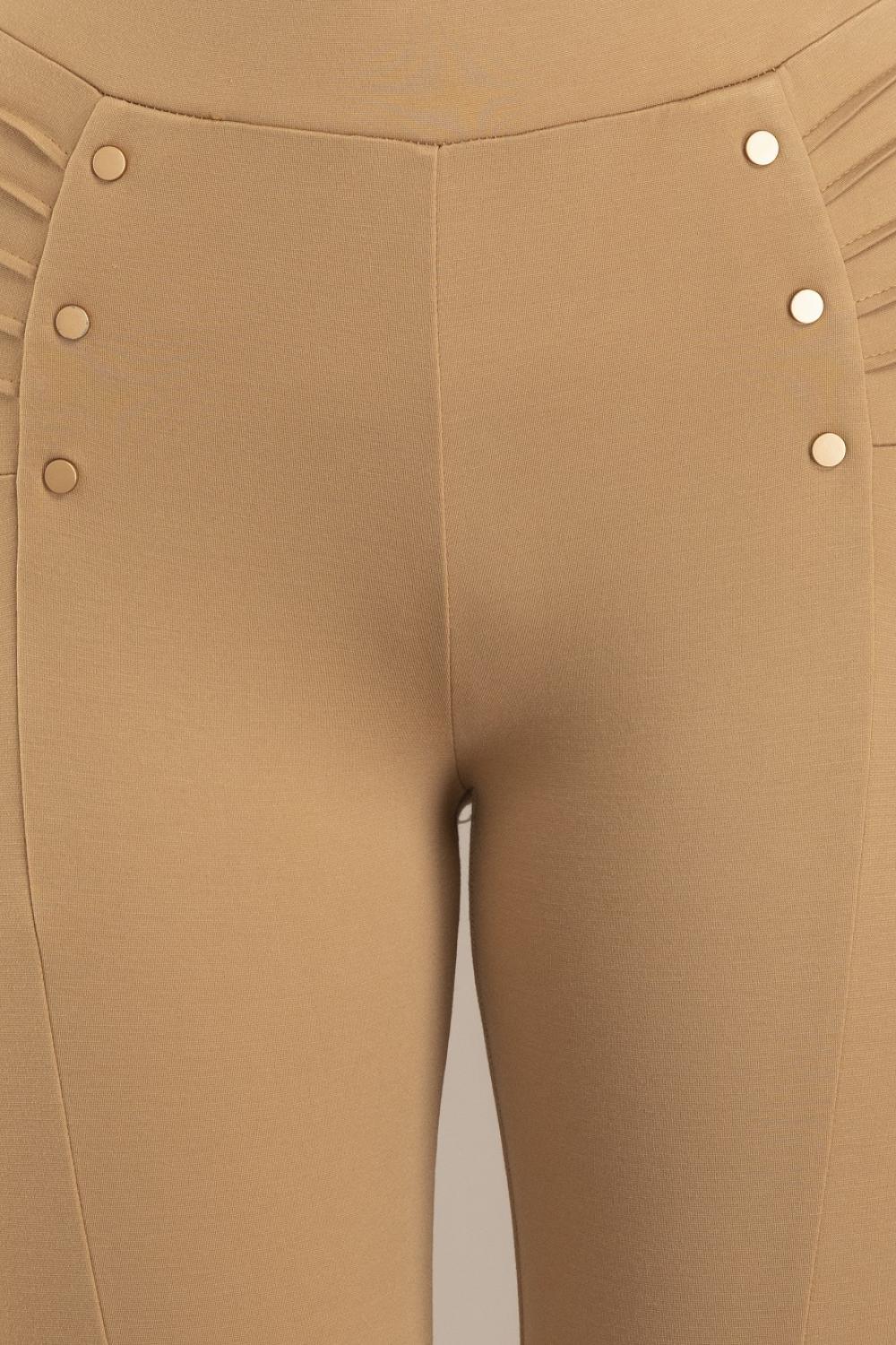 High Waist Beige Jeggings - Lakshita