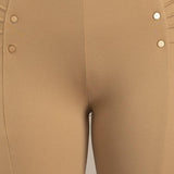 High Waist Beige Jeggings - Lakshita