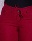 Blood Red Linen Pant