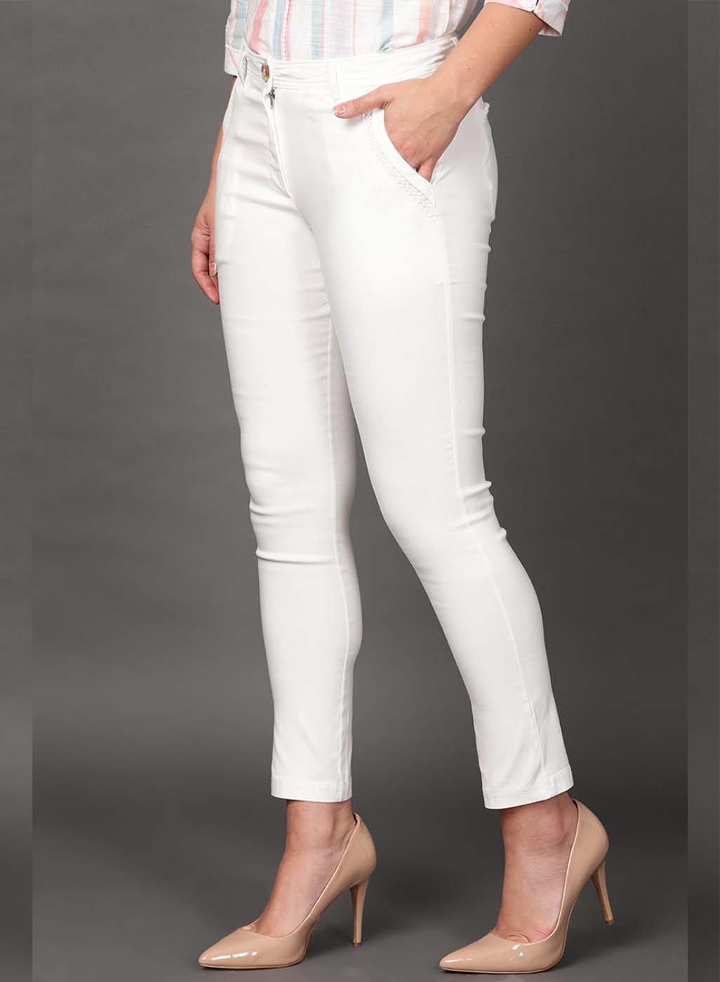 White Regular Pant