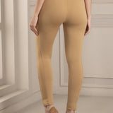 High Waist Beige Jeggings - Lakshita