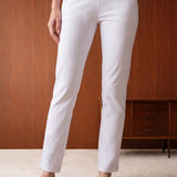 Roma Ivory Cotton Straight Fit Pant