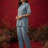 Spa Embroidered Chanderi Regular Co-ord Set