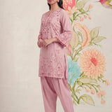 Amoli Light Pink Embroidered Kurta Set