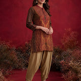 Orabella Olive Printed Shantoon Tunic