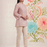 Tiri Baby Pink Monochrome Embroidered Shirt