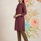 Viona Pink Monochrome Kurta for Women