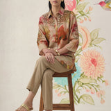 Liz Gold Printed Satin Shirt