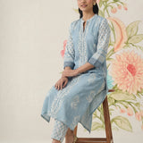 Arpora Spa Printed Linen Straight Kurta