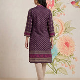Moor Purple Printed Long Kurta