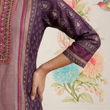 Moor Purple Printed Long Kurta