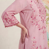 Amoli Light Pink Embroidered Kurta Set