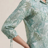 Aro Mint Green Floral Printed Shirt