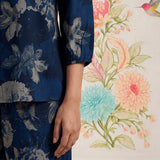 Hena Navy Printed Co-ord Set
