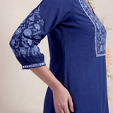 Uma Blue Embroidered Kurta Set