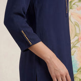 Viona Electric Blue Monochrome Kurta for Women