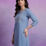 Spa Embroidered Straight Kurta Set