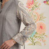 Taal Grey Embroidered Shirt