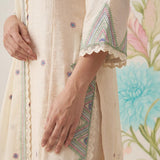 Albeli Ivory Embroidered A-line Suit Set with Dupatta