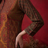 Orabella Olive Printed Shantoon Tunic