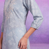 Spa Ethnic Motifs Embroidered Regular Thread Work Pure Cotton Kurta with Trousers