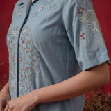 Spa Embroidered Chanderi Regular Co-ord Set
