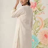 Suroor Ivory Embroidered Chanderi Kurta Set