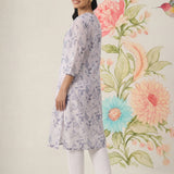 Kavya Grey Printed Chanderi Suit Set with Dupatta