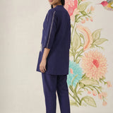 Chavi Navy Embroidered Co-ord Set