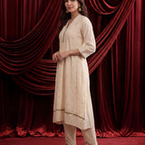 Ivory Embroidered Chanderi Suit Set