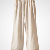 Ivory Linen Blend Daily Wear Palazzos