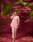 Jhalak Light Pink Embroidered Georgette Shirt for Women