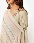 Camel Color Knitted Shawl