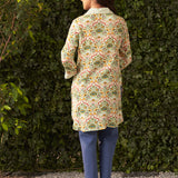Sierra Green Printed Shantoon Straight Tunic for Women