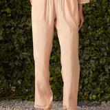 Blossom Coral Peach embroidered Chanderi Kurta Set