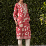 June Watermelon Pink Printed Rayon Co-ord Set for Women