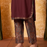 Iraaya Maroon Embroidered Kurta Set