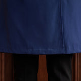 Aurelia Navy Double-breasted Long Coat