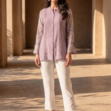 White Poplin Lycra Regular Fit Capri