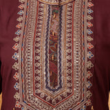 Iraaya Maroon Embroidered Kurta Set