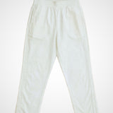 White Poplin Lycra Regular Fit Capri