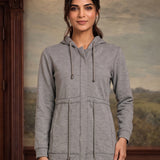 Cara Grey Hooded jacket