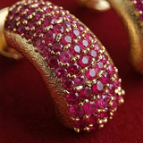 Fuchsia Rhea CZ Stud Earrings