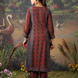 Vedika Rust Traditional Printed Viscose Co-ord Set