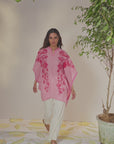Nyasia Rouge Pink Printed Georgette Top for Women