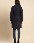 Blue Long Plain Coat