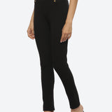 Black Long Plain Jegging