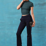 Navy Blue Regular Plain Jegging - Lakshita