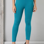 Turquoise Ankle Length Plain Legging - Lakshita