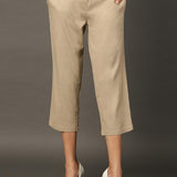 Beige Skin Capris - Lakshita